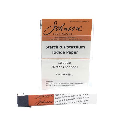 what is starch iodide paper